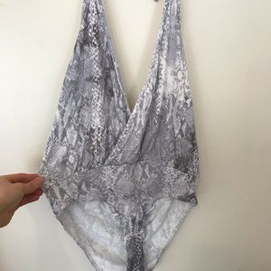 Olivaceous Snakeskin Body Suit